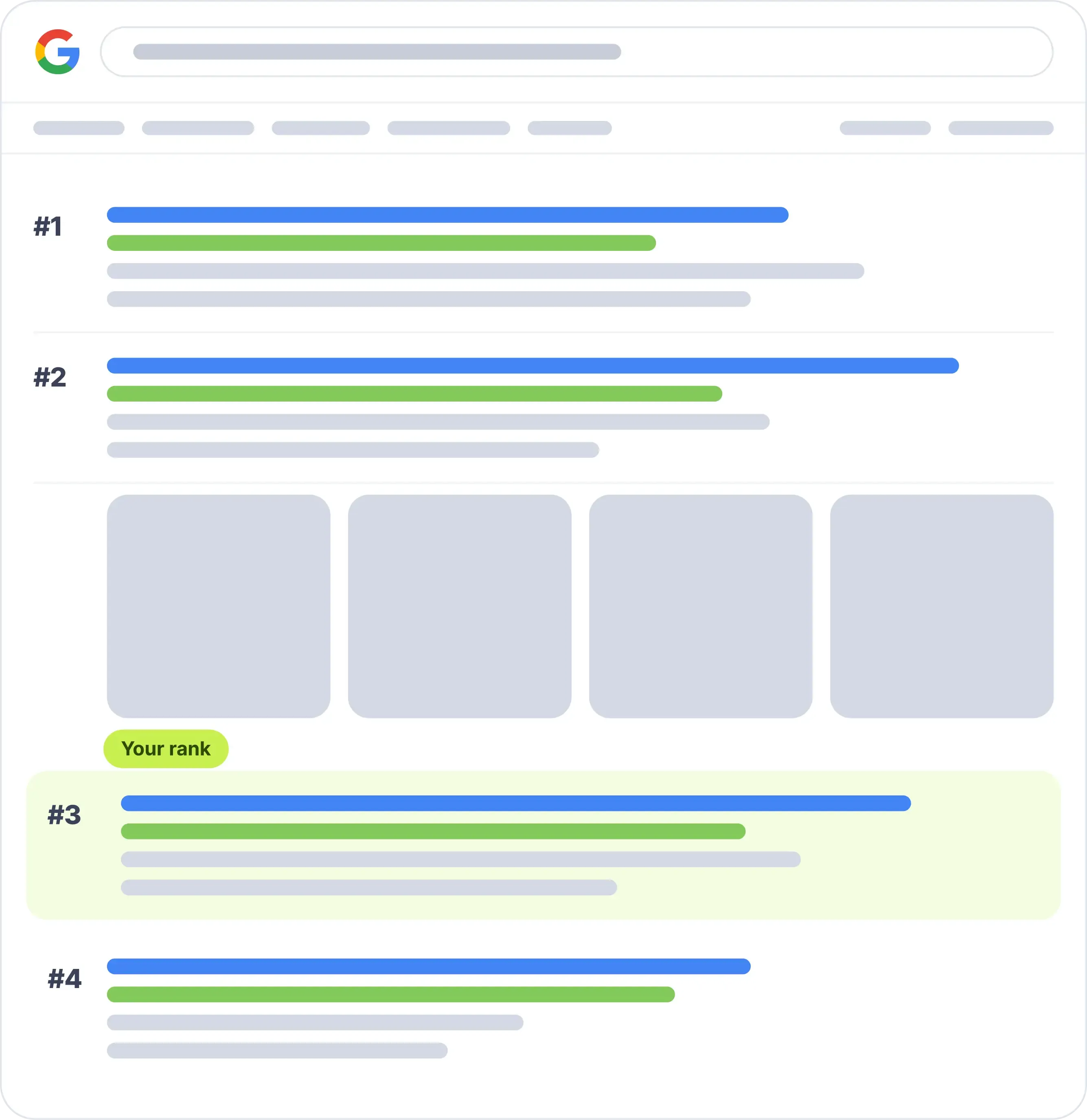 Illustration de vérification de classement SERP Spyglass