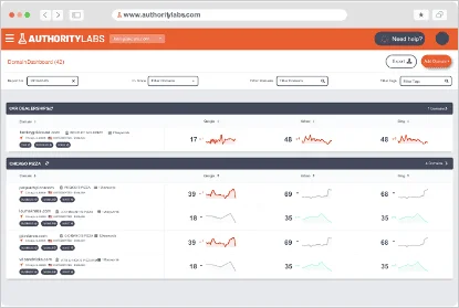 Capture d’écran de l’interface conviviale d’Authority Labs pour les débutants pour un suivi et des rapports simples des mots-clés, conçue pour être facile à utiliser.