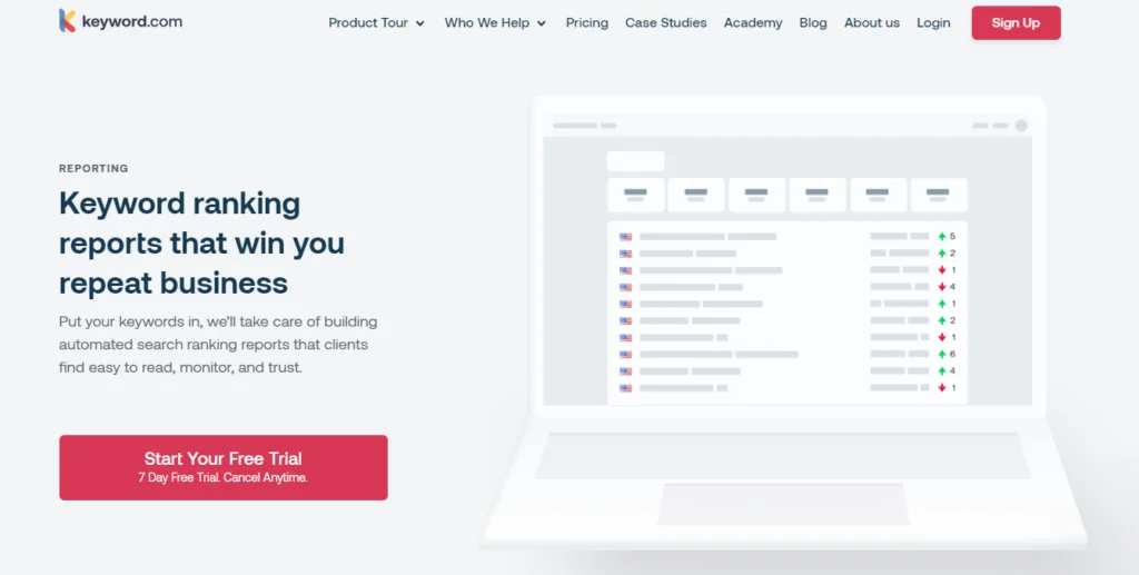 Crear tu reporte de rastreo de posiciones con Keyword.com