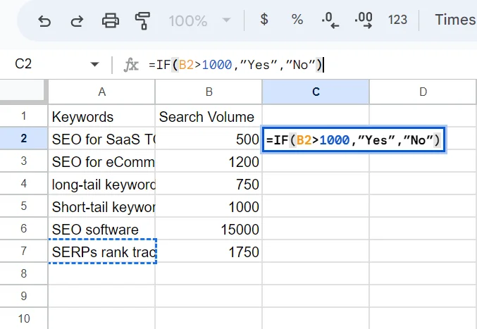 How to use the IF function