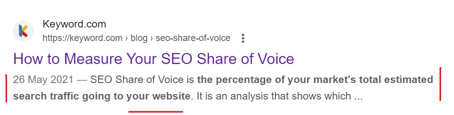 Meta Description example