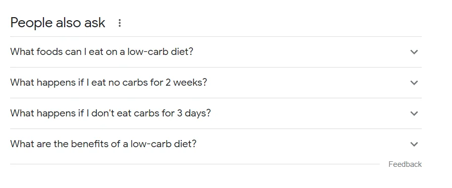 Ejemplo de la sección Otras preguntas de los usuarios
