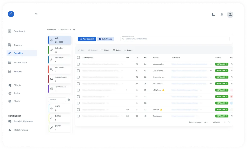 Outils d’automatisation SEO - BacklinkManager.IO pour la surveillance des backlinks
