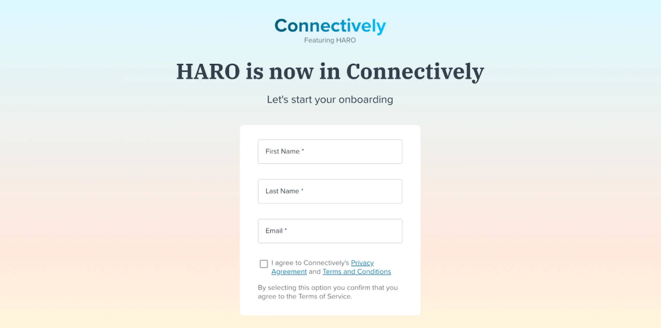 HARO is now in Connectively