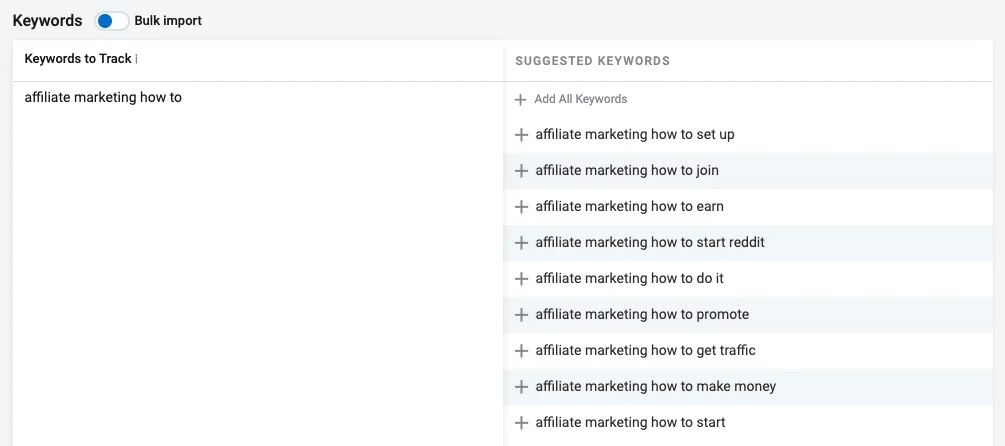 Tweak the keyword example 2