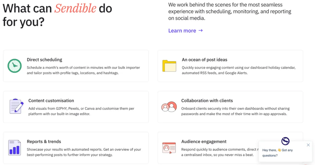 Logiciel en marque blanche pour les spécialistes du marketing de contenu - Sendible