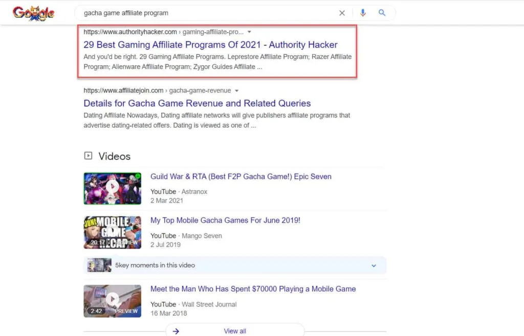 google affiliate programs