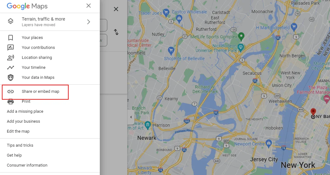 Posiciones de Google Maps - Mapa integrado