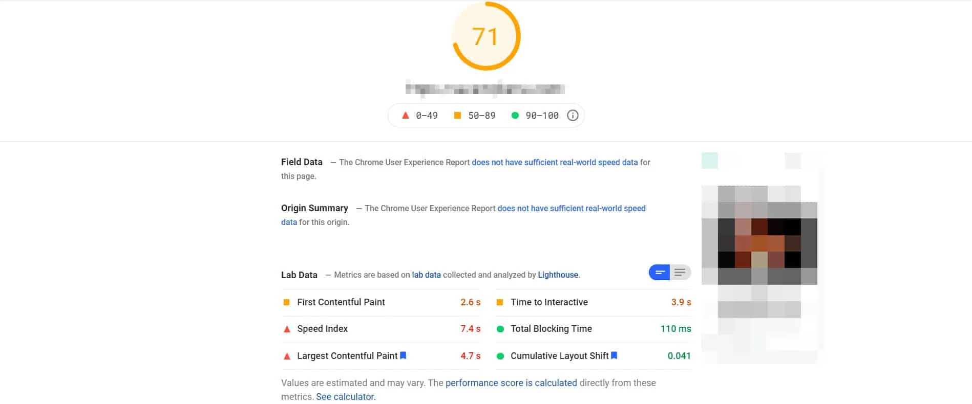 Google PageSpeed Insights CWV