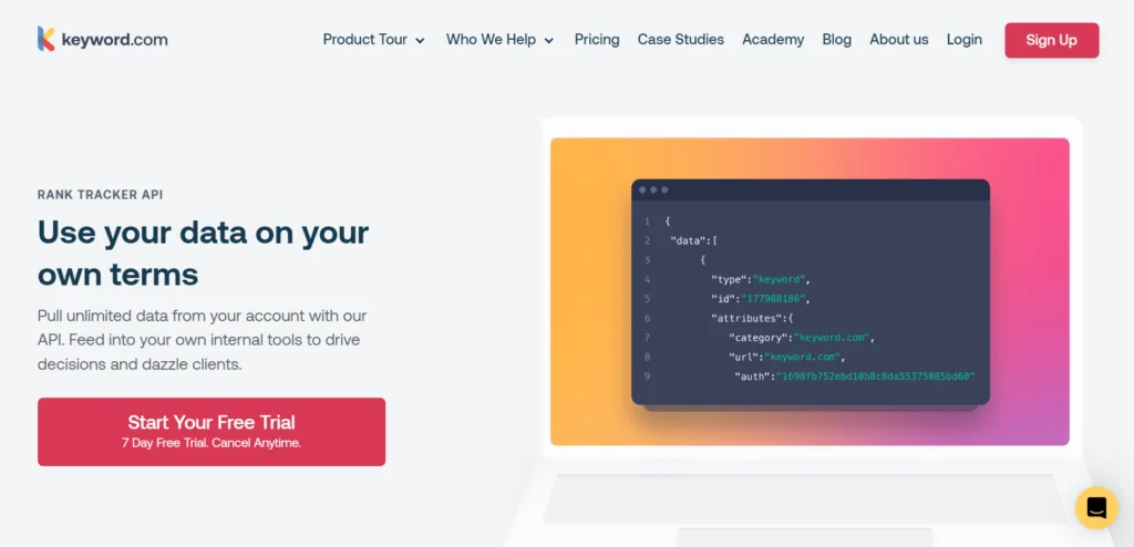 API de rastreo de ranking de keyword.com