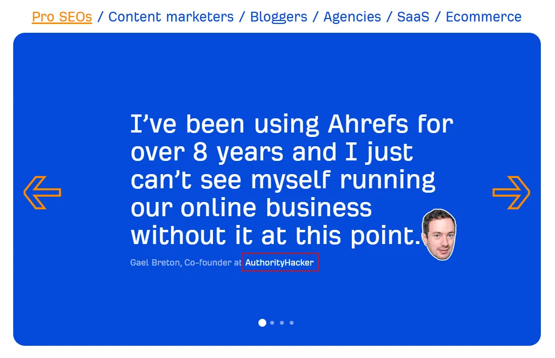 Création de liens de témoignage - Ahref