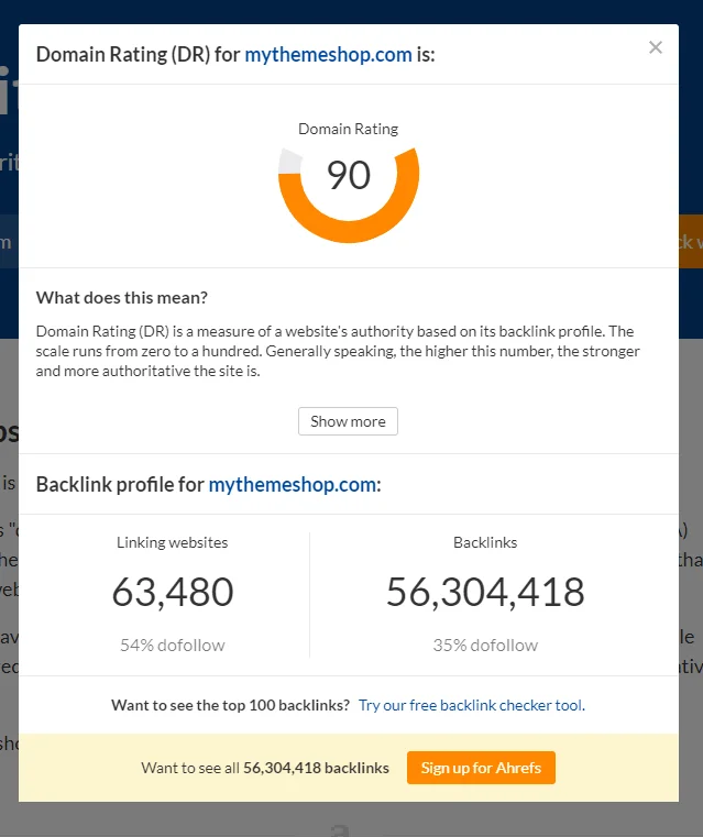Création de liens de témoignage - Évaluation du domaine
