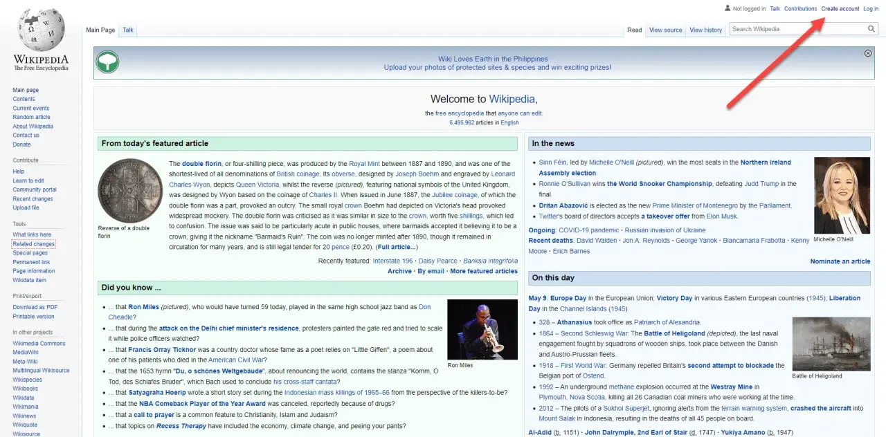 Création de pages Wikipédia