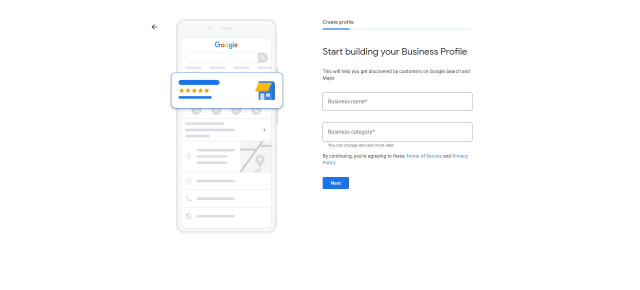 create google business profile