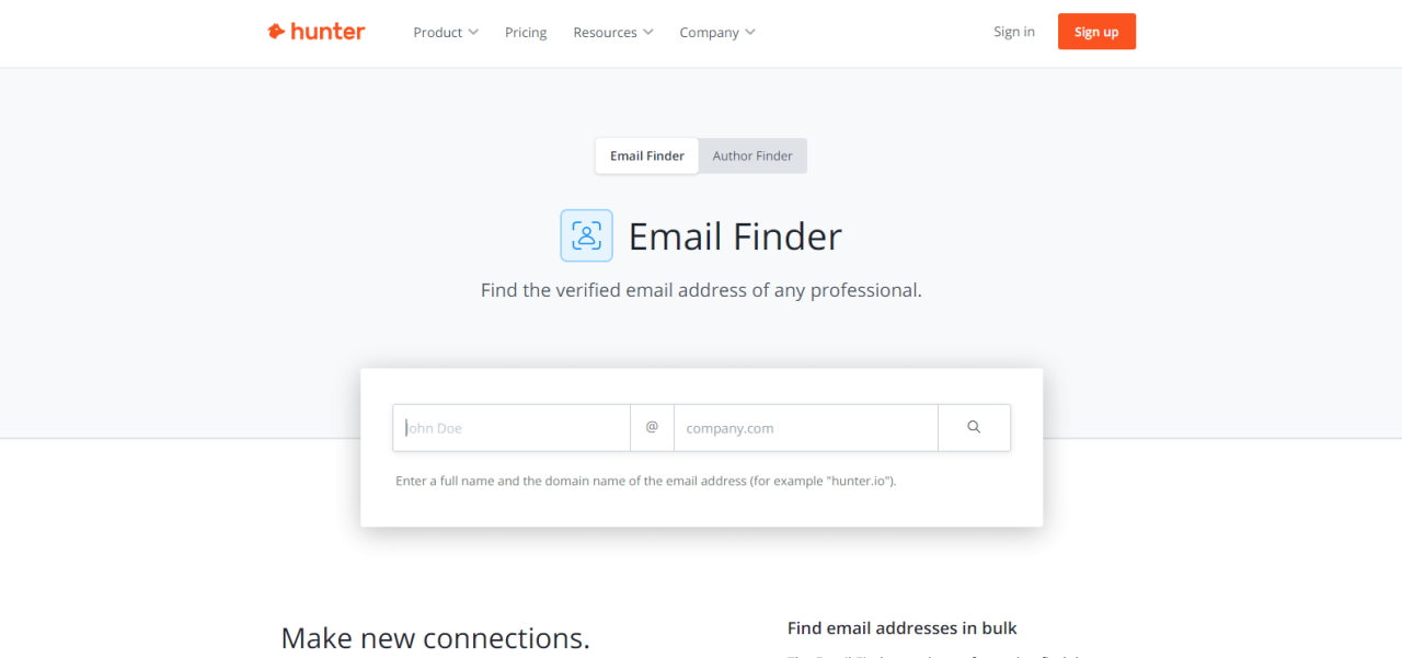 testimonial link building - email finder