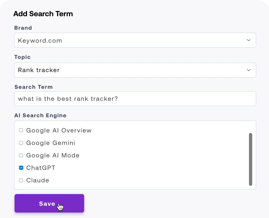 keyword.com ai visibility track prompt brand mentions illustration