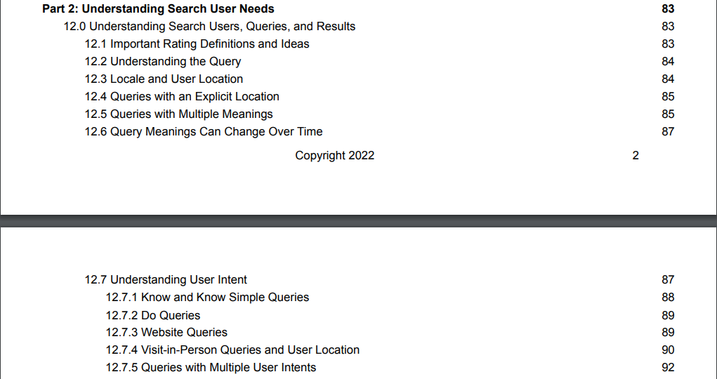 google’s search quality evaluator guidelines example