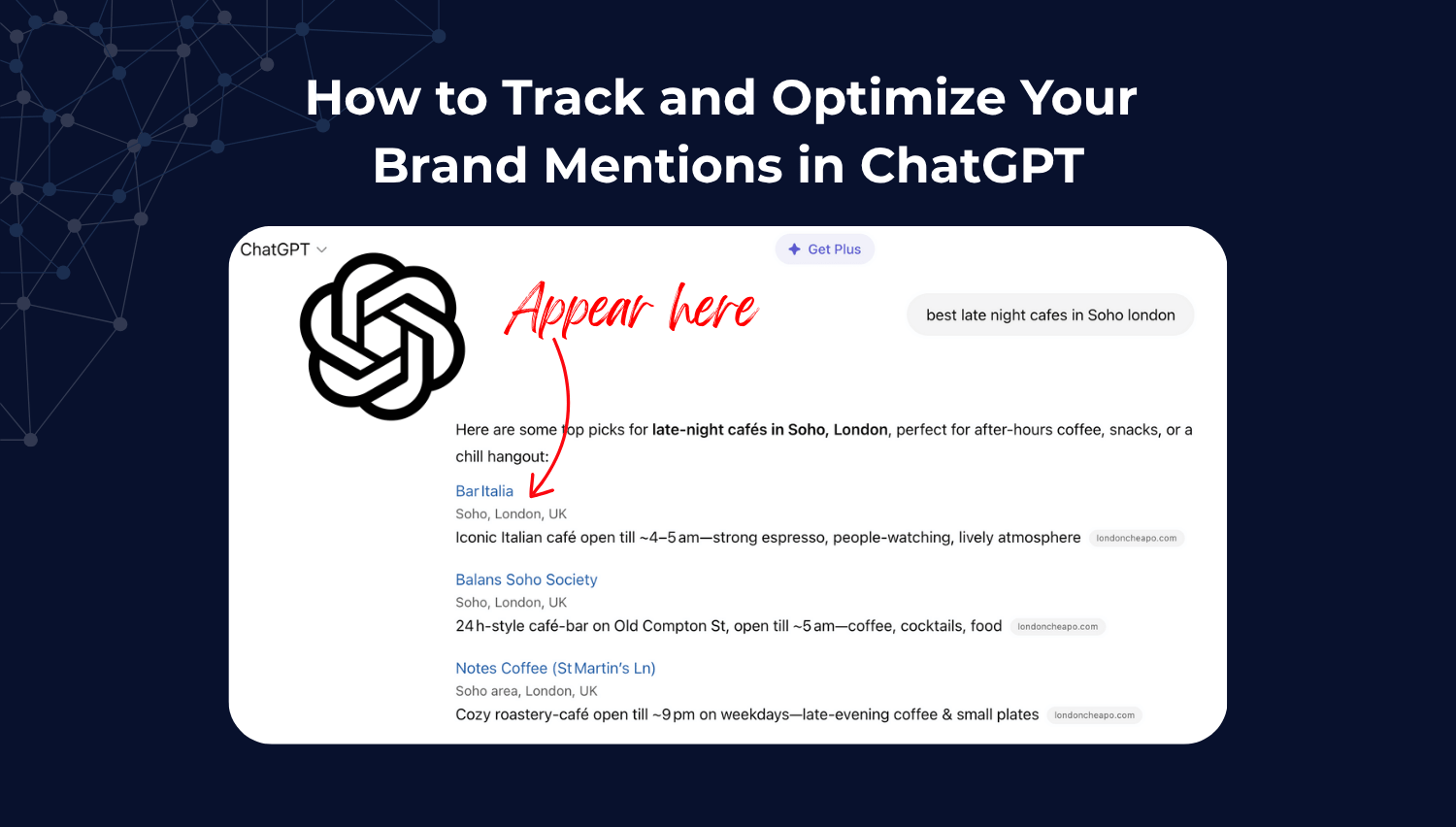 Screenshot of ChatGPT interface showing a list of recommended products including brand mentions from an AI-generated answer