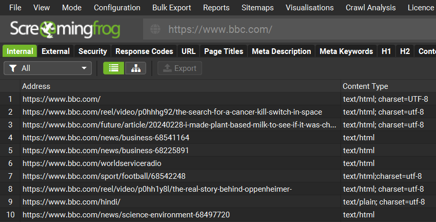 outils d’automatisation seo - screaming frog pour la surveillance de la santé du site