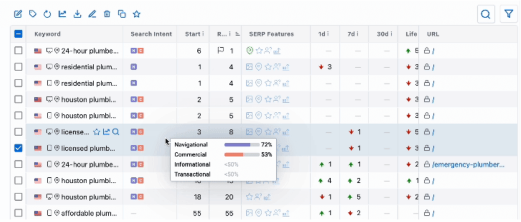 SERP Rankings in Keyword.com