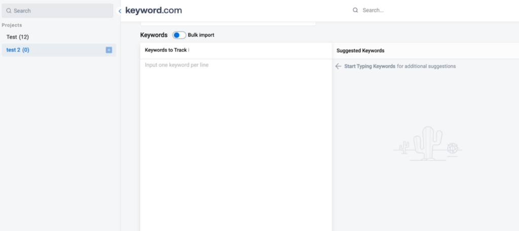 Bulk Import Your Keywords into Keyword.com